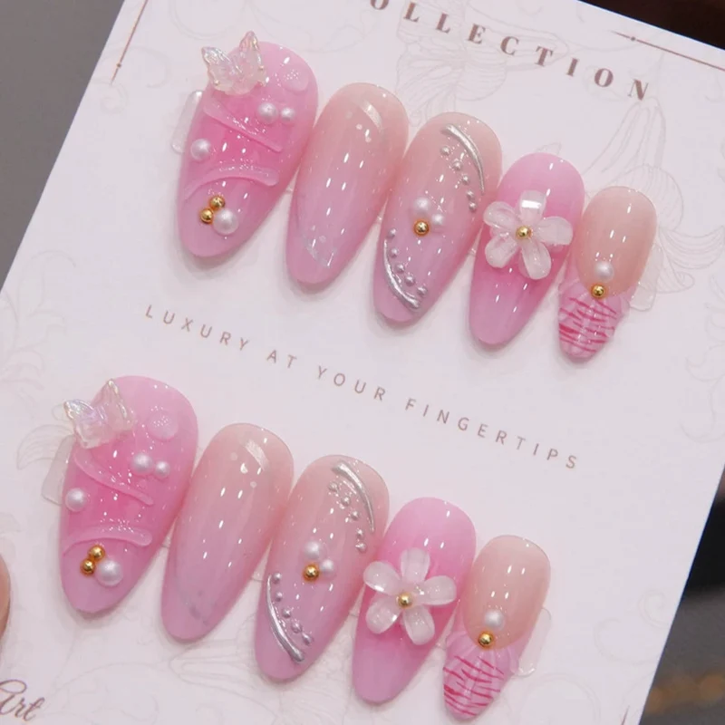 Luxuriöses dekoratives Press-On-Nagelset 1791254698