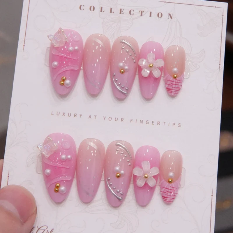 Luxuriöses dekoratives Press-On-Nagelset 1791254698