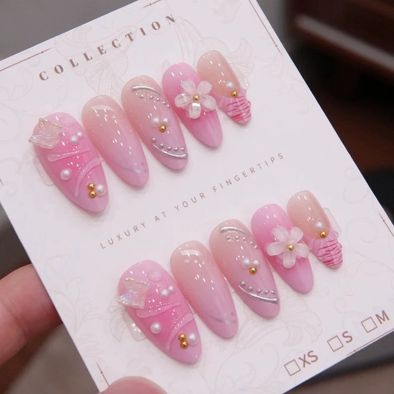 Luxuriöses dekoratives Press-On-Nagelset 1791254698