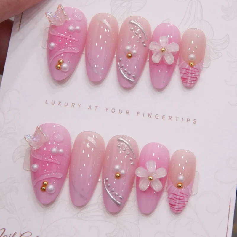 Luxuriöses dekoratives Press-On-Nagelset 1791254698