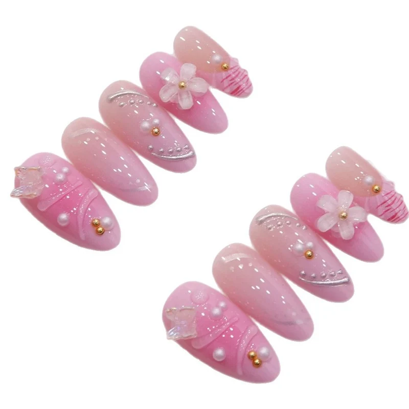 Luxuriöses dekoratives Press-On-Nagelset 1791254698