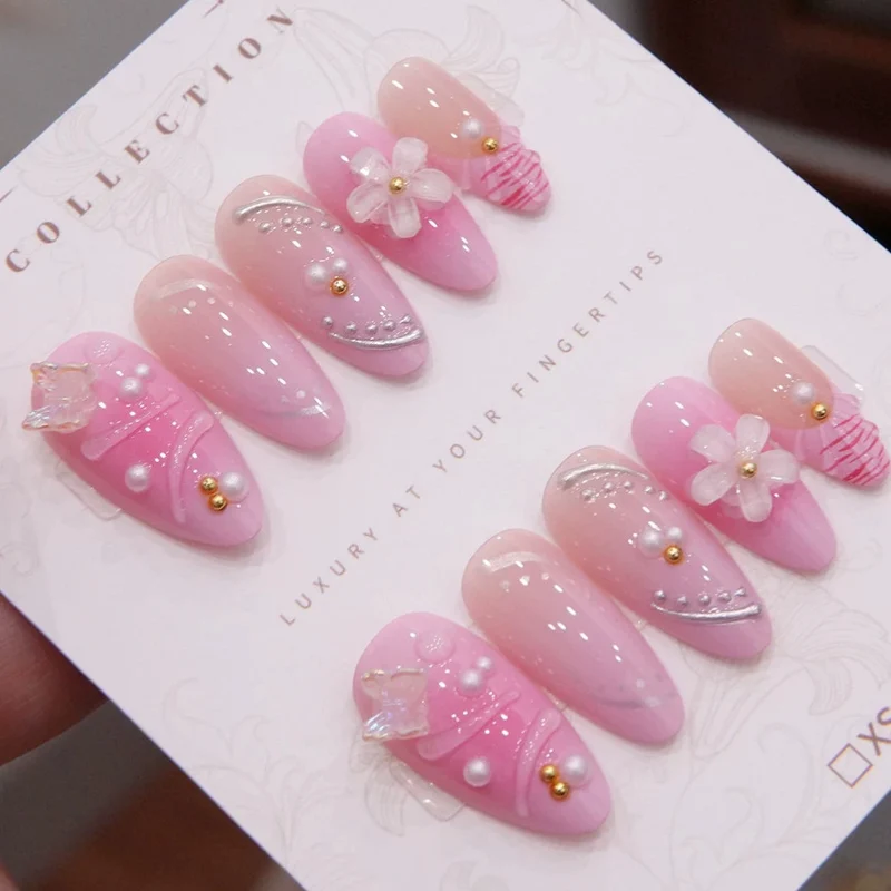 Luxuriöses dekoratives Press-On-Nagelset 1791254698