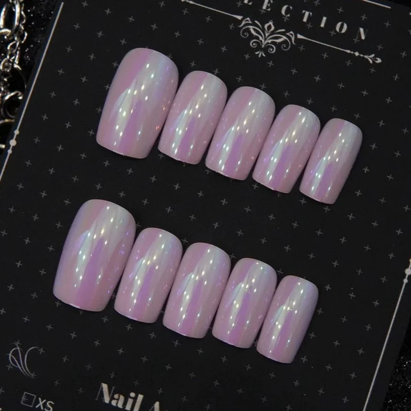 Iridescent Press-On Nagelkunst