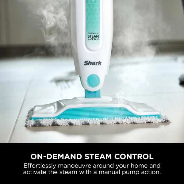 Shark Classic Steam Mop - Weiß & Mint Grün | S1000UK