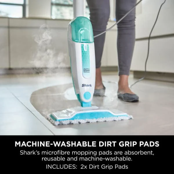 Shark Classic Steam Mop - Weiß & Mint Grün | S1000UK