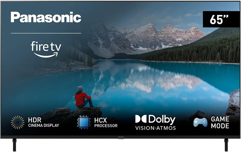 Panasonic Tx-65MxW834 Smart TV, 65 Zoll, Fernseher, 4K UHD, HDR, Dolby Audio, Schwarz, Dolby Atmos & Dolby Vision, 2 Zoll Standfuß, Alexa