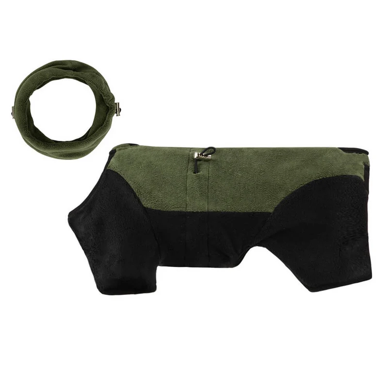 Skanto | Vollschutz-Polarfleece-Hundeanzug mit abnehmbarem Halsband