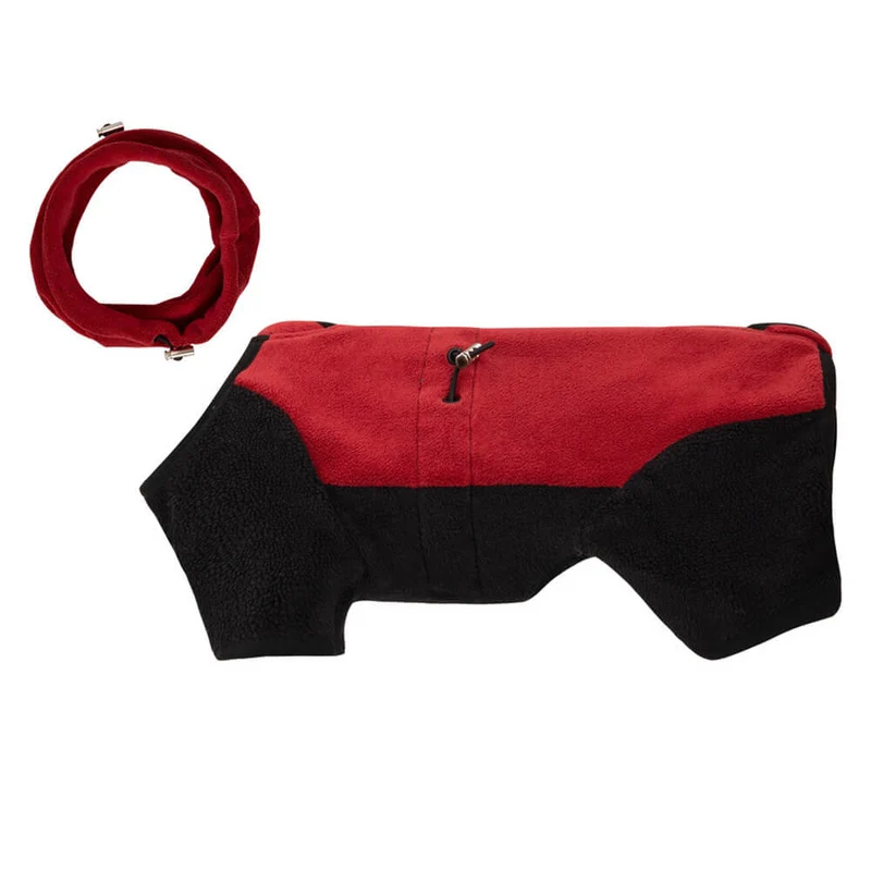 Skanto | Vollschutz-Polarfleece-Hundeanzug mit abnehmbarem Halsband