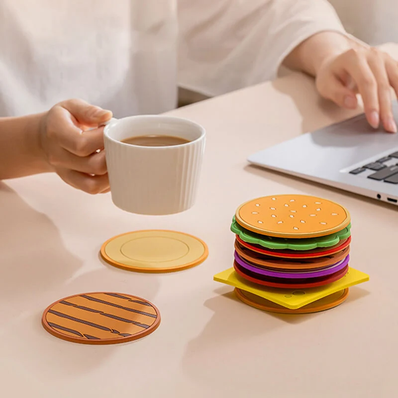 Skanto | Kreatives Hamburger-Untersetzer-Set