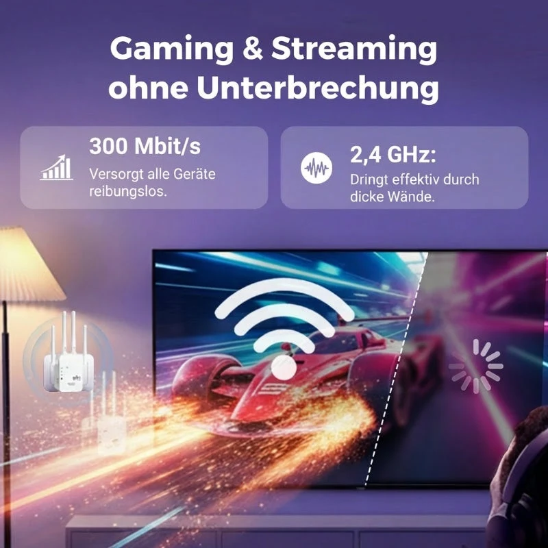 🎁Letzter Tag: 50 % Rabatt! 🔥 2026 WLAN-Verstärker – 1200 Mbit/s, Dualband (5 GHz / 2,4 GHz) 📶 Maximale Signalverstärkung – stabile Verbindung im ganzen Haus!