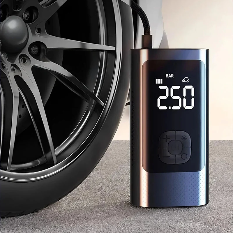 Kabellose, tragbare Autoluftpumpe mit LED-Licht