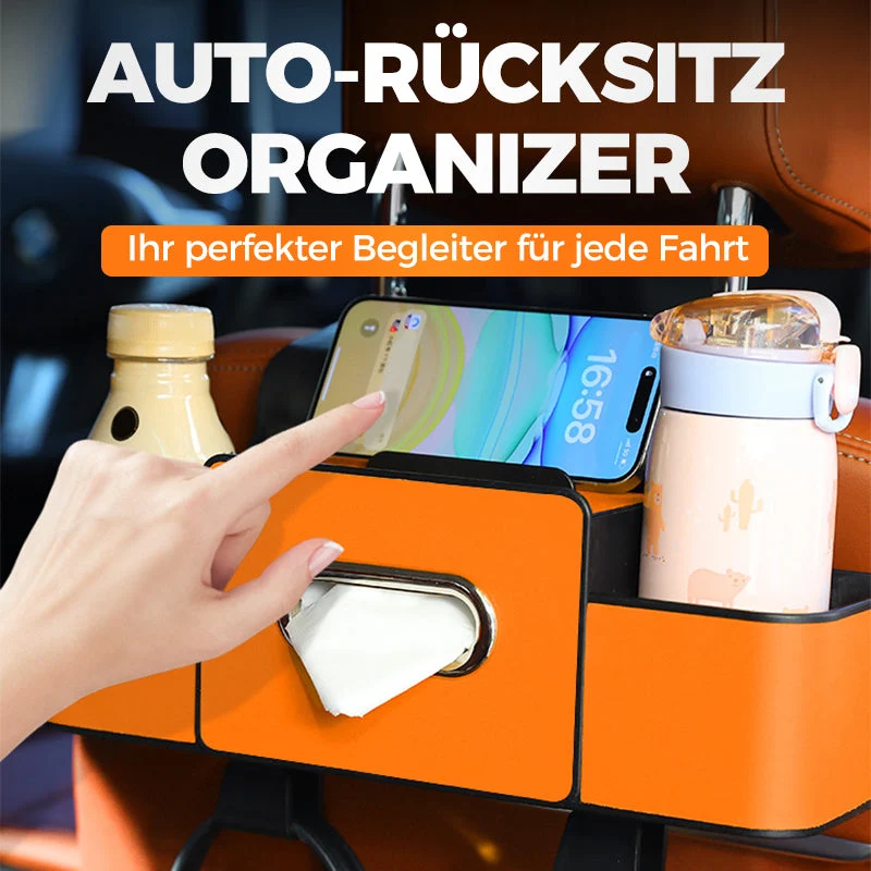 🎒 50% RABATT! 🚗 Multifunktionale Rücksitz-Aufbewahrungsbox – Mehrere Fächer, Stabil & Platzsparend 🧳