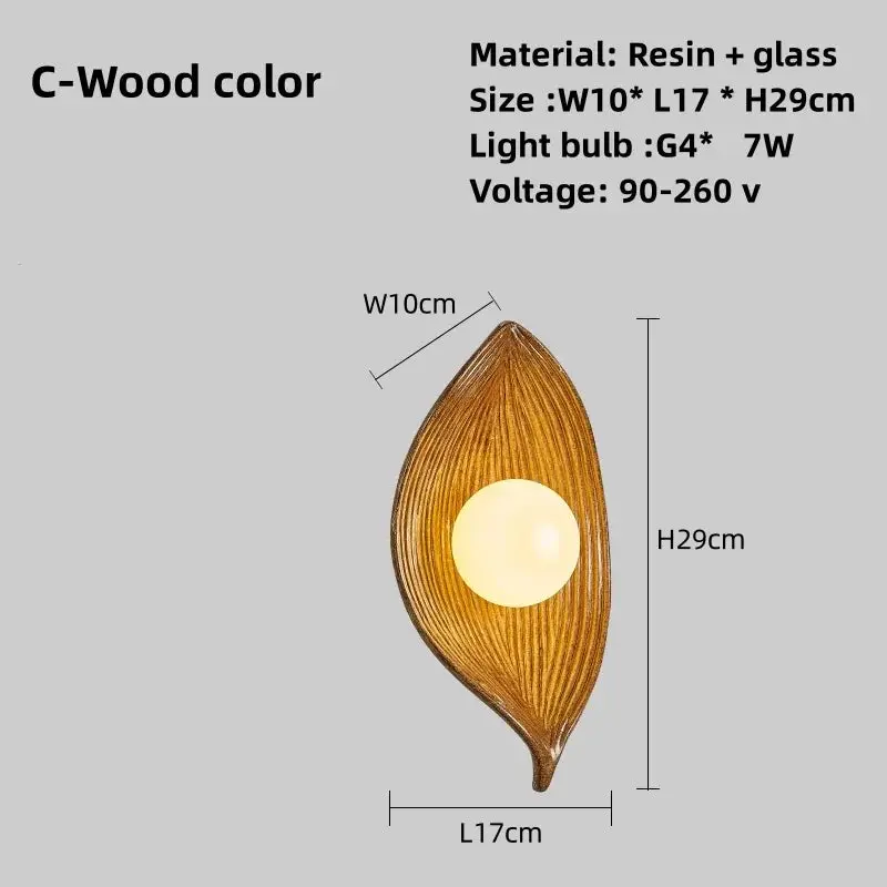 Skanto | LED Wandleuchte Blatt Gold Elegant