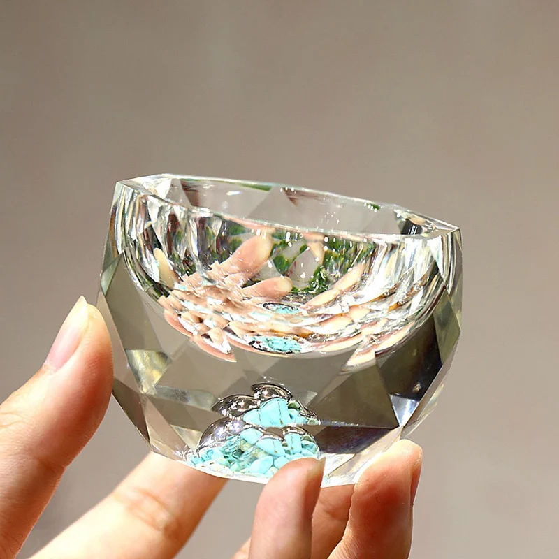 Skanto | 50ml Diamantgeschliffenes Kristall-Trinkglas Wodka-Shotglas Weinglas Whiskeyglas Likör Sake Soju Brandy Teetasse
