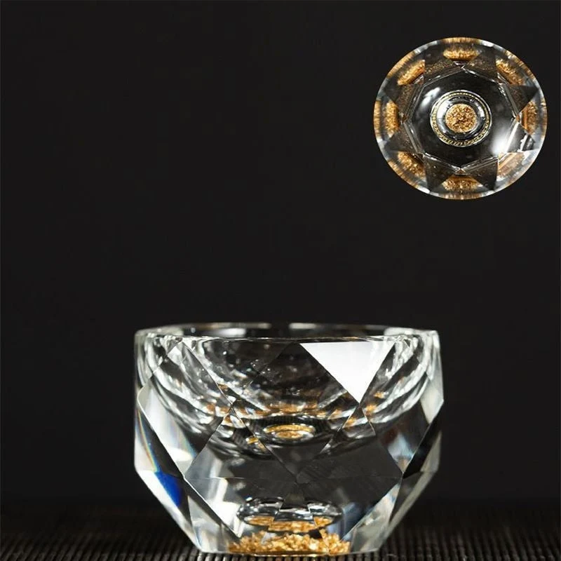 Skanto | 50ml Diamantgeschliffenes Kristall-Trinkglas Wodka-Shotglas Weinglas Whiskeyglas Likör Sake Soju Brandy Teetasse