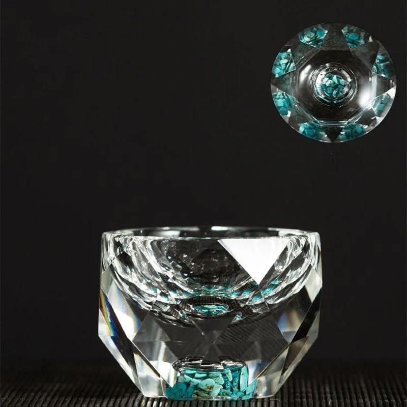 Skanto | 50ml Diamantgeschliffenes Kristall-Trinkglas Wodka-Shotglas Weinglas Whiskeyglas Likör Sake Soju Brandy Teetasse