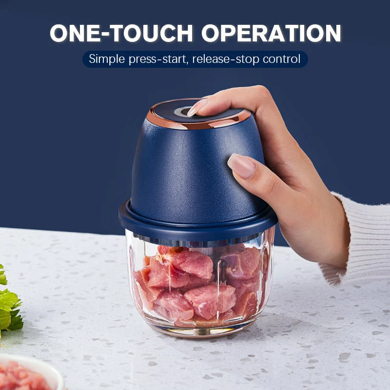 📢📢50 % Rabatt!! ⏰⚡🥦Leistungsstarker Elektrohäcksler mit großer Kapazität – 1000W Motor, 2L BPA-freie Schüssel & Ein-Tasten-Pulsbetrieb 🥕