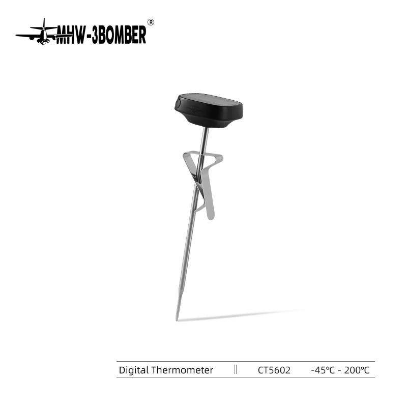 Skanto | MHW-3BOMBER Digitales, sofort ablesbares Kaffee-Thermometer für Latte Art Pen, Milchaufschäumkännchen, stilvolles Barista-Küchenzubehör für Zuhause