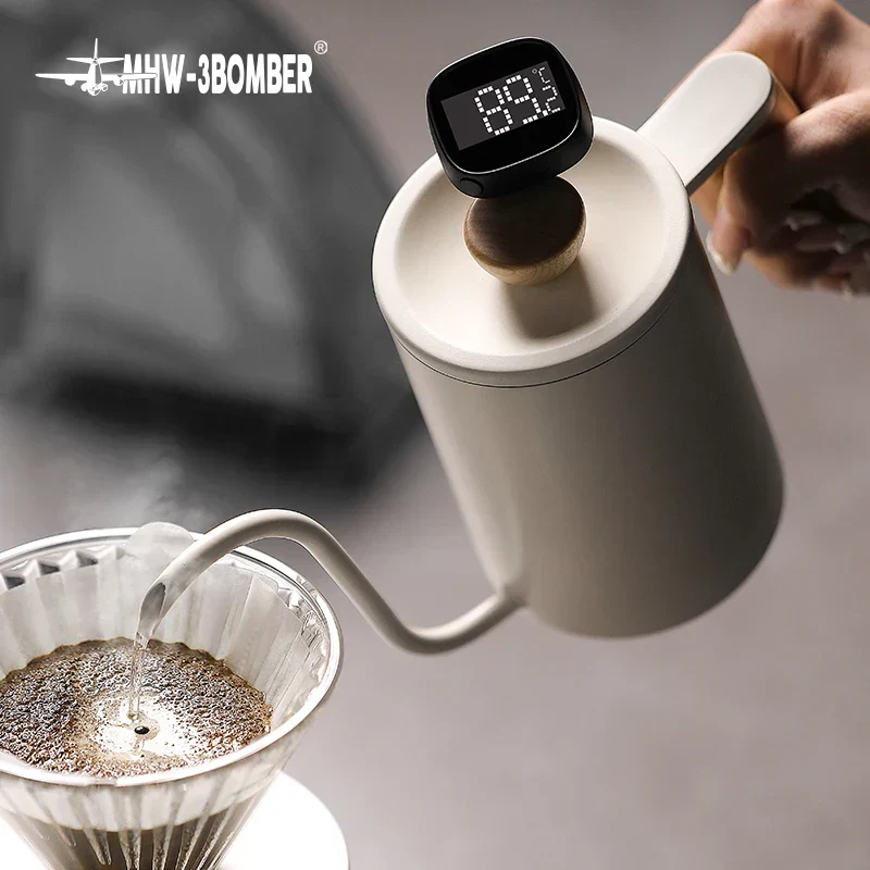 Skanto | MHW-3BOMBER Digitales, sofort ablesbares Kaffee-Thermometer für Latte Art Pen, Milchaufschäumkännchen, stilvolles Barista-Küchenzubehör für Zuhause
