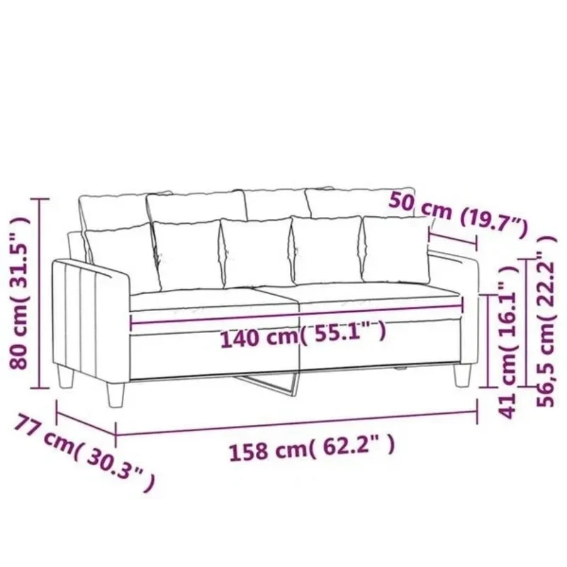 2 Sitzer Couch Sofa Polstersofa Wohnzimmer Couch