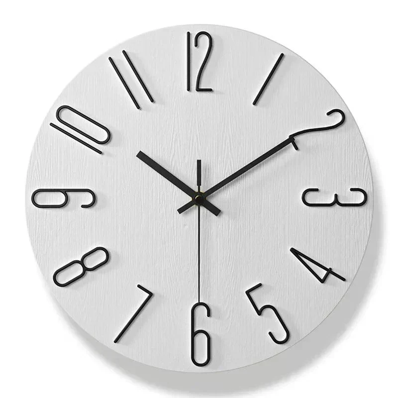 Skanto | Rahmenlose Wanduhr aus Holz – Nordische minimalistische geräuschlose Uhr für modernes Wohndekor