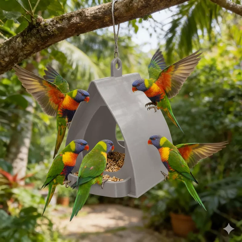 🐦 60% RABATT! 🌿 Aufhängbarer Vogelfutterspender mit Dach – Wetterschutz, Leicht zu befüllen & Hält Eichhörnchen fern 🌳