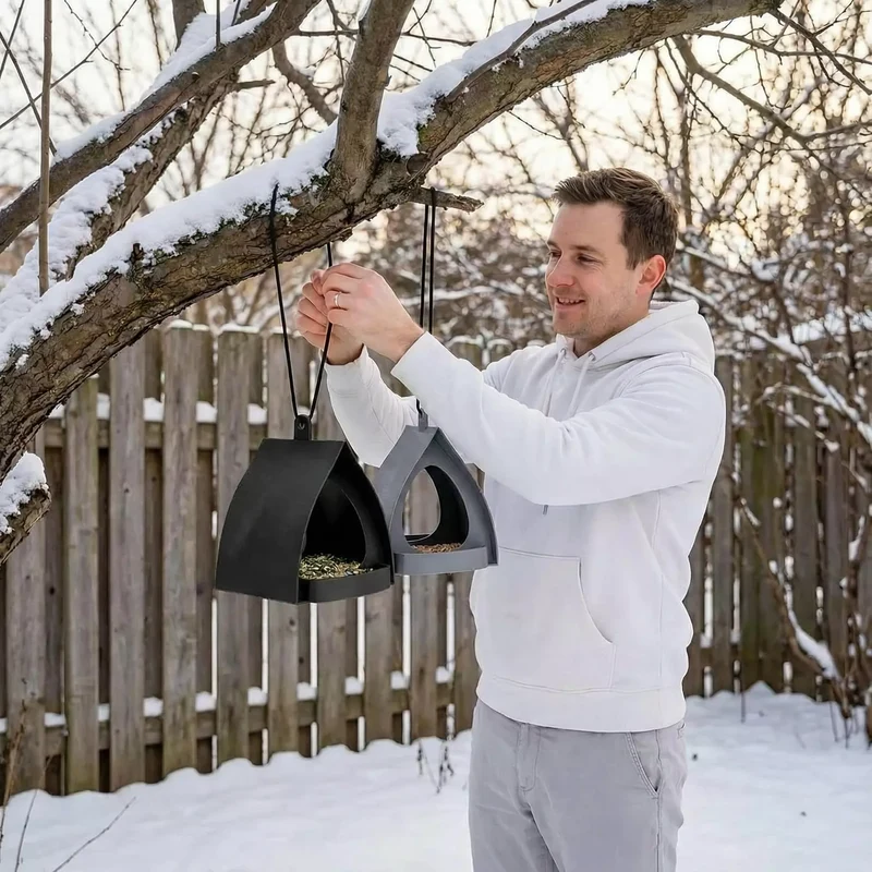 🐦 60% RABATT! 🌿 Aufhängbarer Vogelfutterspender mit Dach – Wetterschutz, Leicht zu befüllen & Hält Eichhörnchen fern 🌳