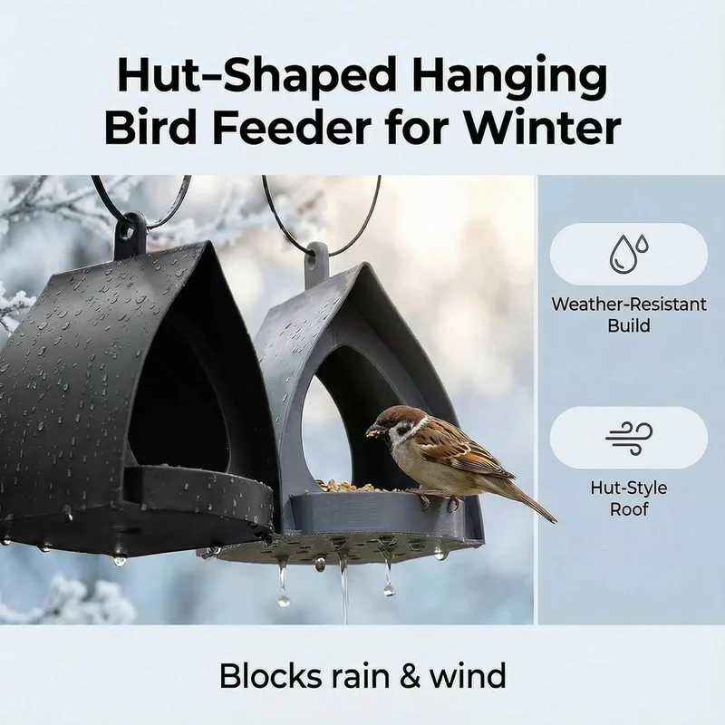 🐦 60% RABATT! 🌿 Aufhängbarer Vogelfutterspender mit Dach – Wetterschutz, Leicht zu befüllen & Hält Eichhörnchen fern 🌳