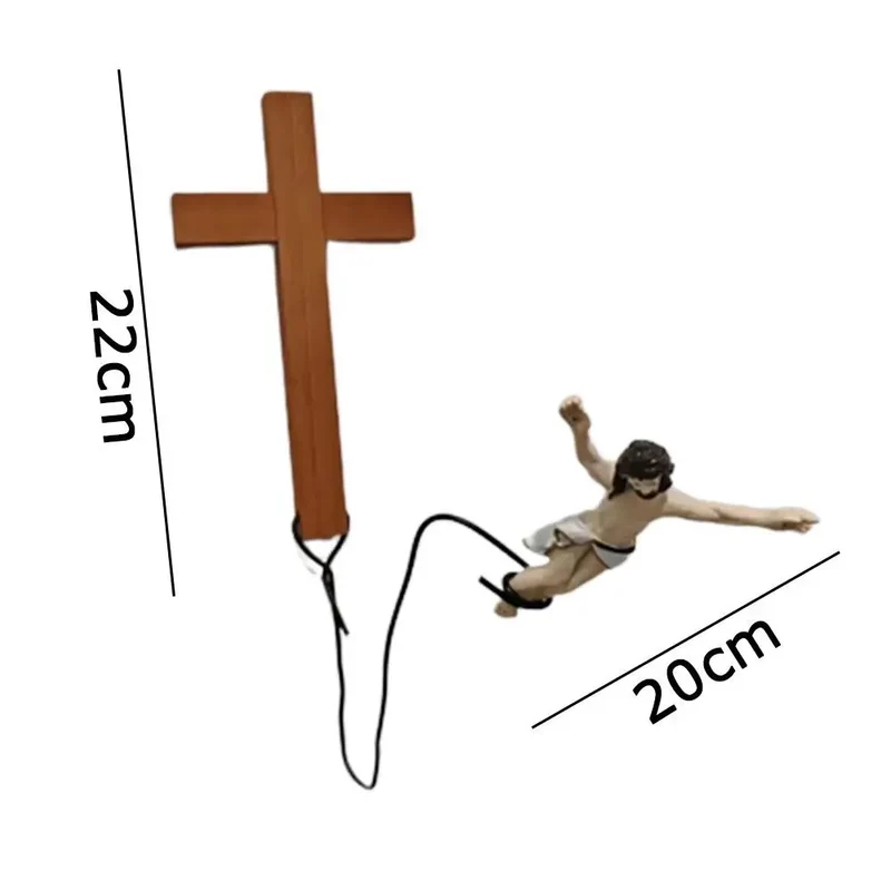 Skanto | Bungee Jumping Jesus Oster-Atmosphäre, dekorative Ornamente, Christusfigur, religiöse Dekorationen, Weihnachtsgeschenke, Hängeornamente