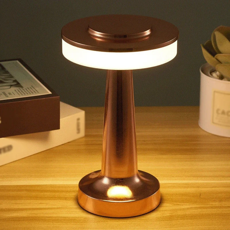 Skanto Skanto | Retro-LED-Tischlampe, USB-wiederaufladbar, stufenlos dimmbar, Nachtlicht, Campinglicht, geeignet als Barlampe, Schlafzimmer-Stimmungslicht