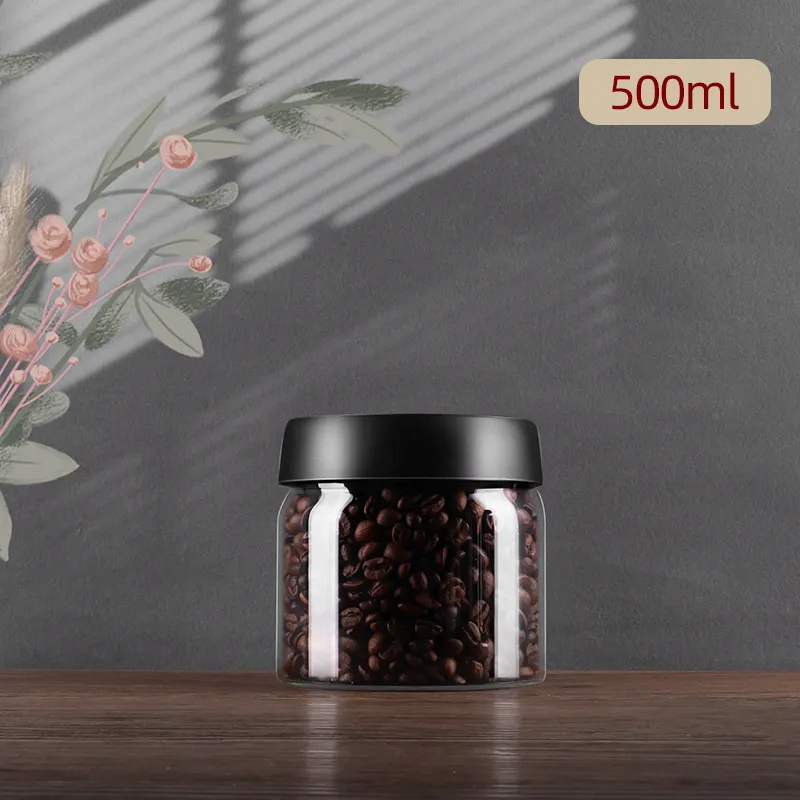 Skanto | GIANXI Vakuumversiegeltes Glas, Kaffeebohnen, Glas, luftdichter Behälter, Lebensmittel, Getreide, Süßigkeiten, Frischehalter, Küchenutensilien