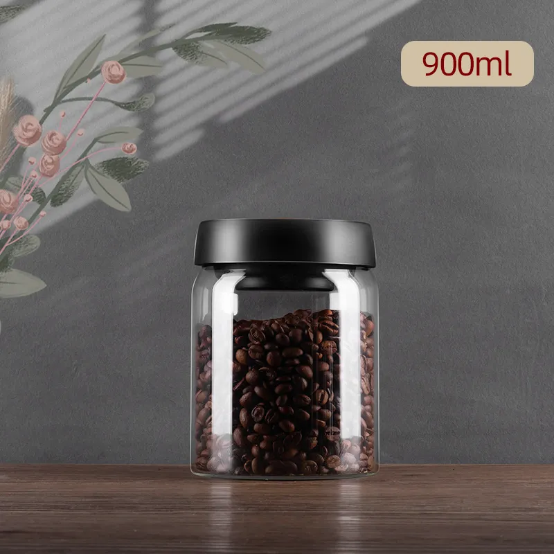 Skanto | GIANXI Vakuumversiegeltes Glas, Kaffeebohnen, Glas, luftdichter Behälter, Lebensmittel, Getreide, Süßigkeiten, Frischehalter, Küchenutensilien