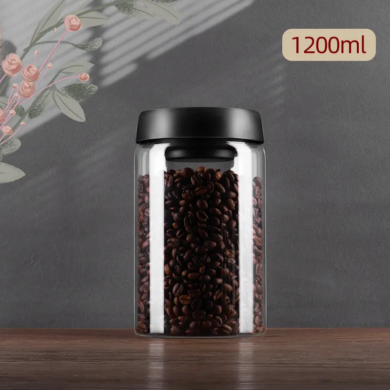 Skanto | GIANXI Vakuumversiegeltes Glas, Kaffeebohnen, Glas, luftdichter Behälter, Lebensmittel, Getreide, Süßigkeiten, Frischehalter, Küchenutensilien