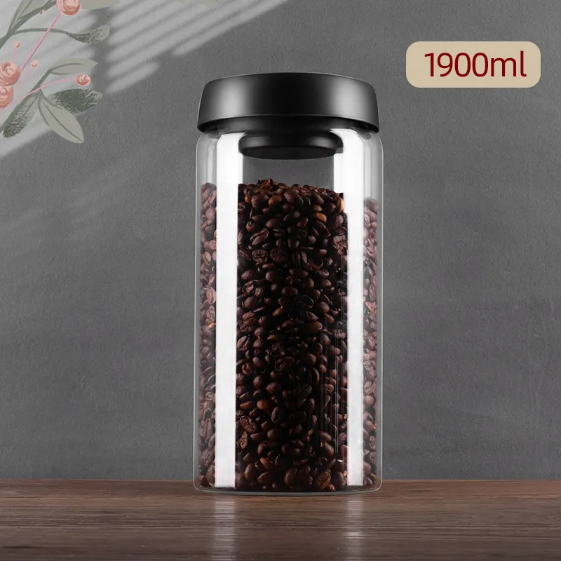 Skanto | GIANXI Vakuumversiegeltes Glas, Kaffeebohnen, Glas, luftdichter Behälter, Lebensmittel, Getreide, Süßigkeiten, Frischehalter, Küchenutensilien