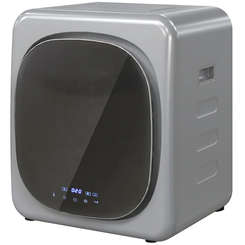 4kg Vented Tumble Dryer with Smart Mode & Stainless Steel Drum, Compact Freestanding Stackable Design, Silver