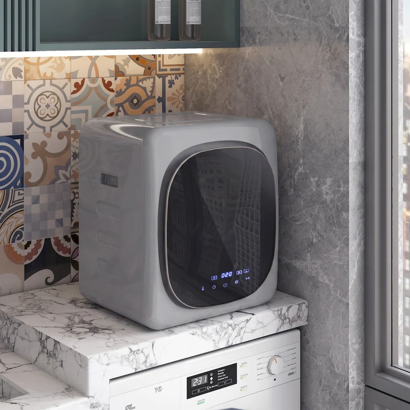 4kg Vented Tumble Dryer with Smart Mode & Stainless Steel Drum, Compact Freestanding Stackable Design, Silver