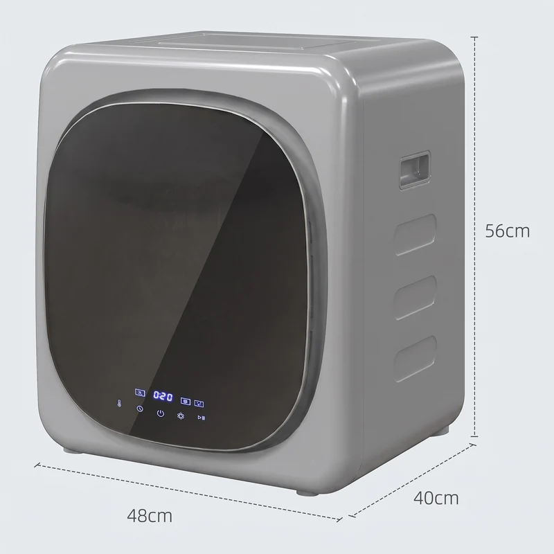 4kg Vented Tumble Dryer with Smart Mode & Stainless Steel Drum, Compact Freestanding Stackable Design, Silver