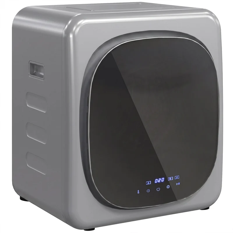 4kg Vented Tumble Dryer with Smart Mode & Stainless Steel Drum, Compact Freestanding Stackable Design, Silver