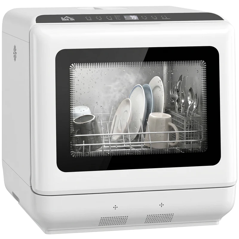 Countertop Dishwasher with 1.6 Gal Tank, 5 Programs & Air-Dry for Apartments & RVs