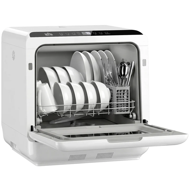 Countertop Dishwasher with 1.6 Gal Tank, 5 Programs & Air-Dry for Apartments & RVs