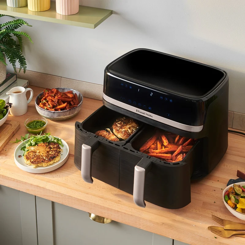 Russell Hobbs Satisfry 9L Dual Basket Heißluftfritteuse - Schwarz | 27680