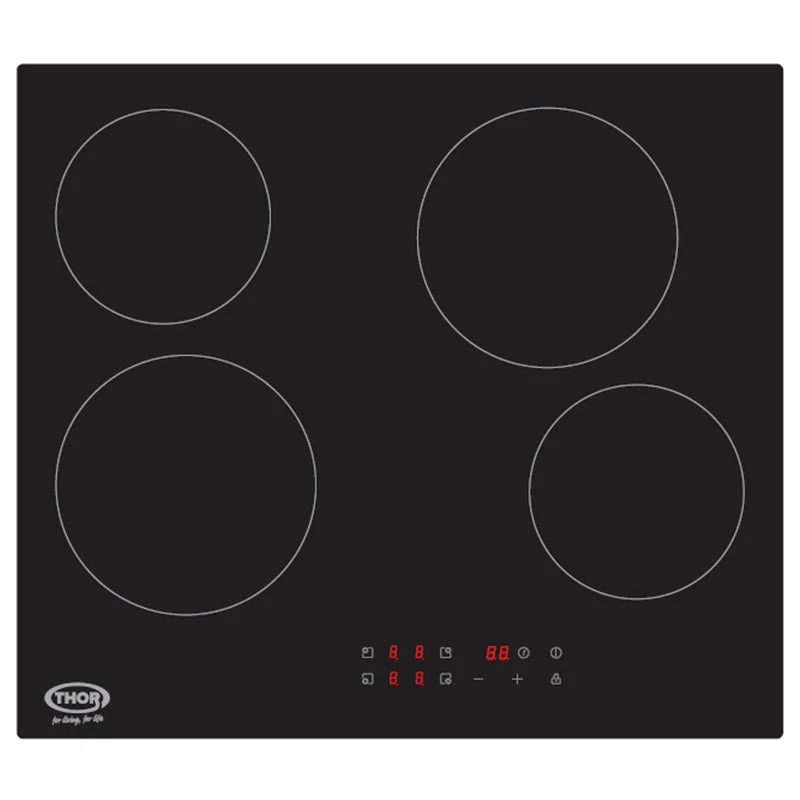 Thor 60CM 4 Zone Ceramic Kochfeld - Schwarz | T154MDTC