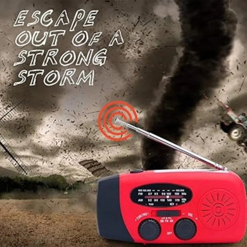 📻 60% RABATT! ☀️ Notfallradio – Solar & Kurbelbetrieb, USB-Ladung, Wetteralarm & Robust für Outdoor/Krise 🔋
