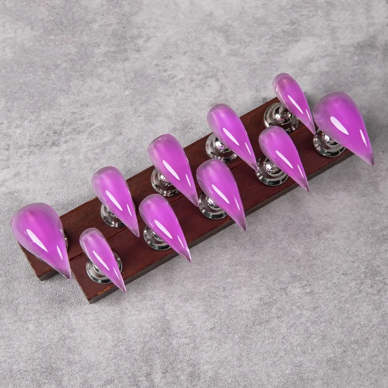 Glänzende Stiletto Druck-Nagelspitzen Set