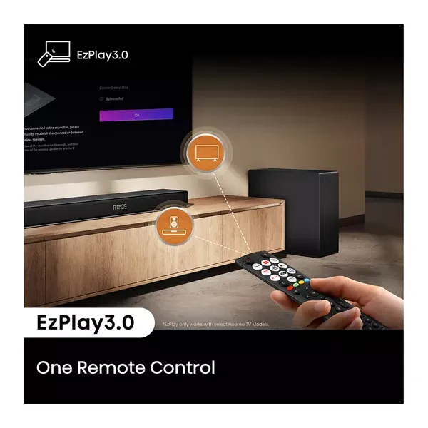 Hisense 3.1.2 Wireless Soundbar mit Subwoofer - Schwarz | AX3120Q