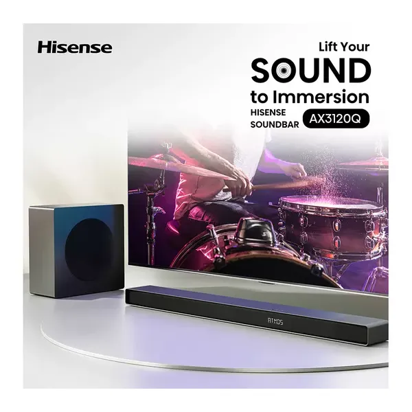 Hisense 3.1.2 Wireless Soundbar mit Subwoofer - Schwarz | AX3120Q