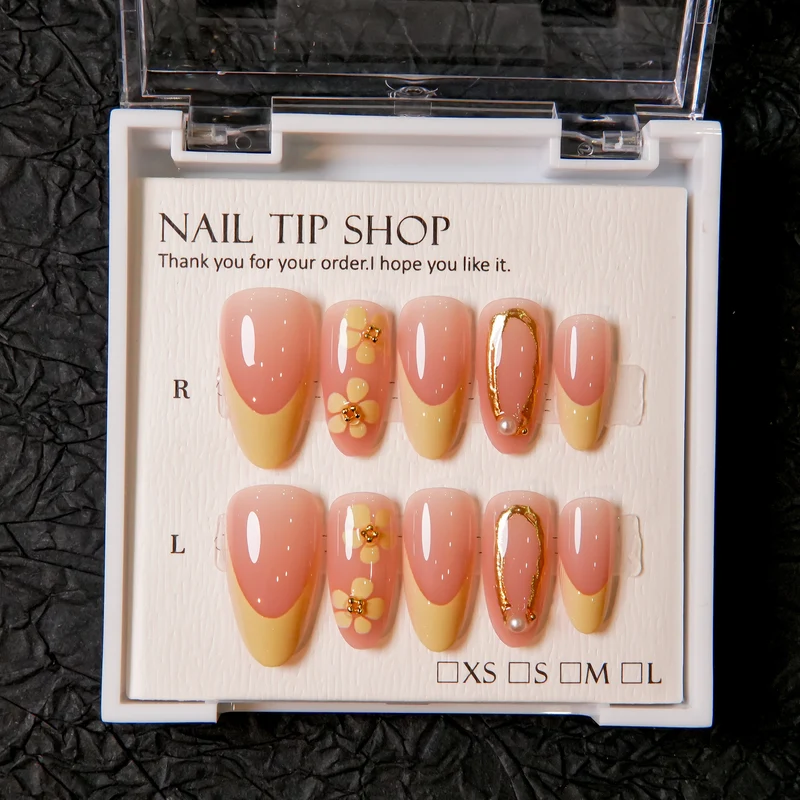 Blumen Dekorative Press-On Nagelset