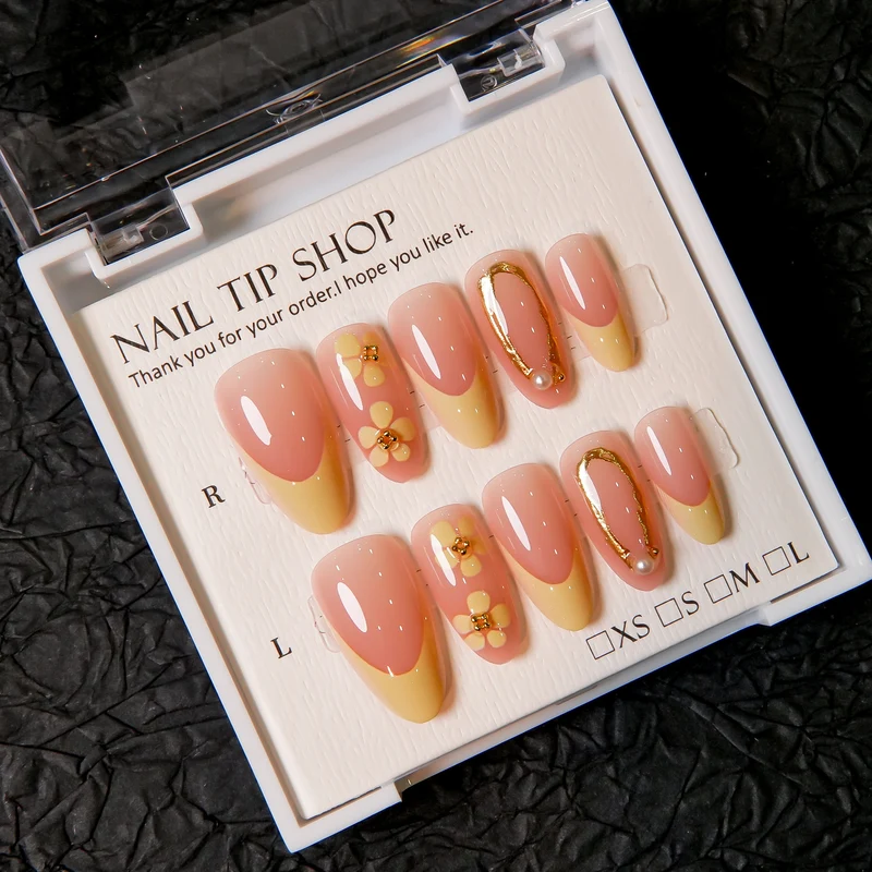 Blumen Dekorative Press-On Nagelset