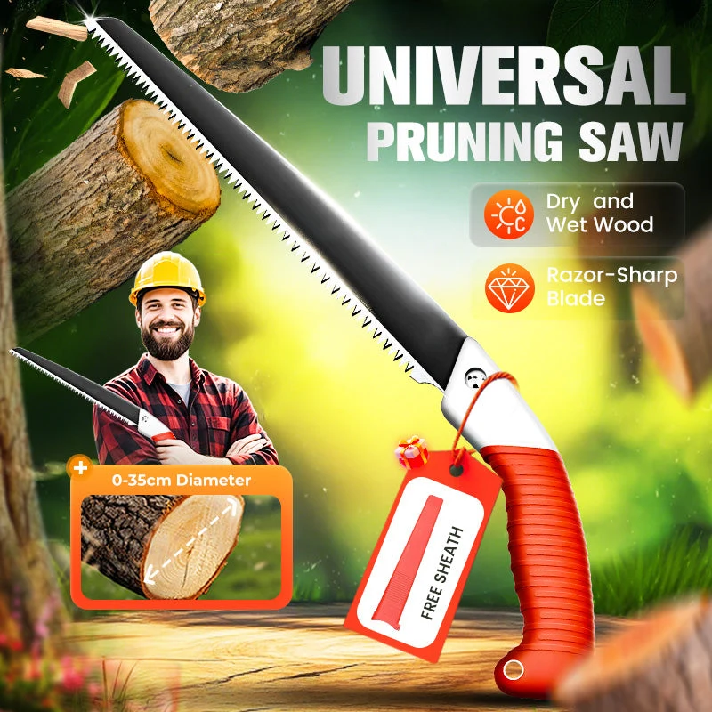 🌿 JETZT 50% RABATT! ⚡ Leichte und scharfe Universalsäge mit Scheide – SK5-Stahl, schneller Schnitt & ergonomischer Griff 🔪