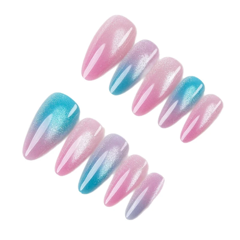Glänzendes Ombre Press-On Nagelset